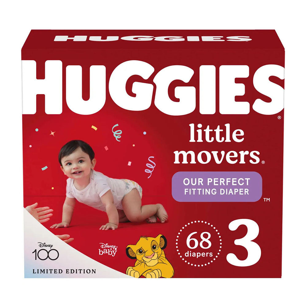 Huggies Little Movers Baby Diapers, Size 3, 68 Ea